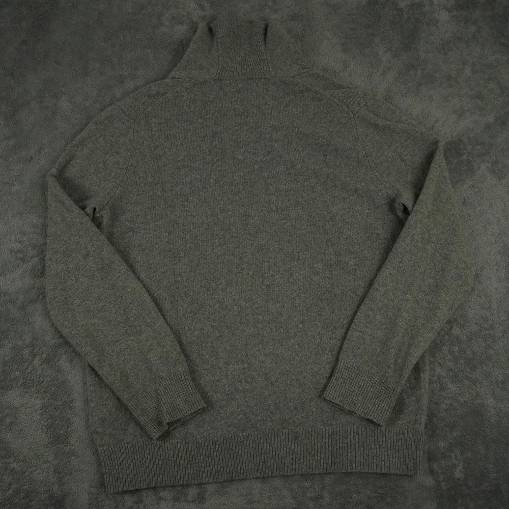 Banana Republic Toggle Popover Sweater Mens L Gray Merino Wool Shawl Colla